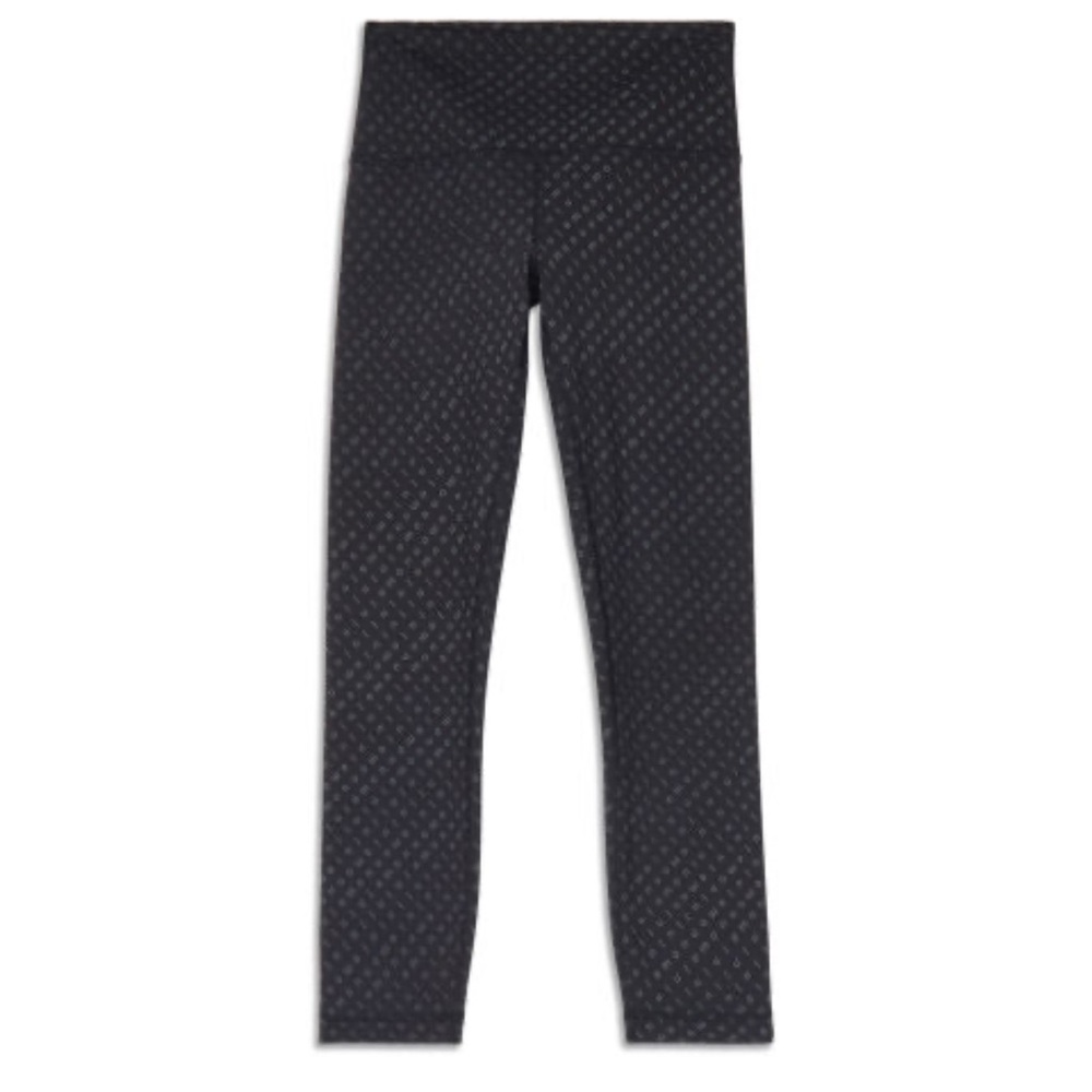 Wunder Train High-Rise Crop lululemon Like New polka dots black size 6old style
